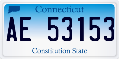 CT license plate AE53153