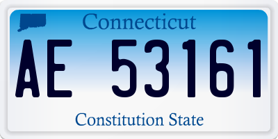 CT license plate AE53161