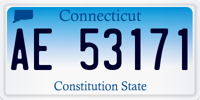 CT license plate AE53171