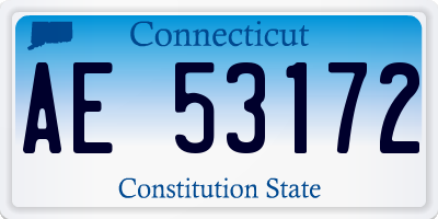 CT license plate AE53172