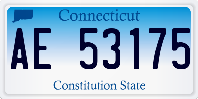 CT license plate AE53175