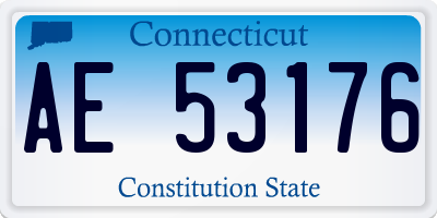 CT license plate AE53176