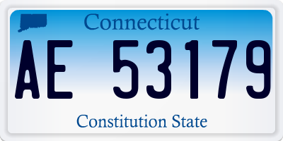 CT license plate AE53179