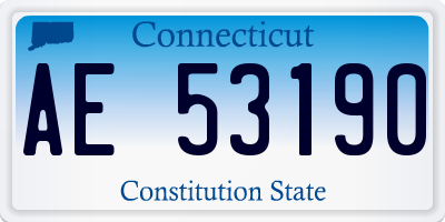 CT license plate AE53190
