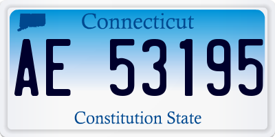 CT license plate AE53195