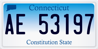 CT license plate AE53197