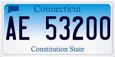 CT license plate AE53200