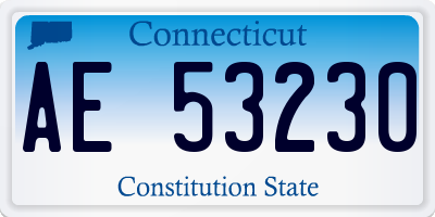 CT license plate AE53230