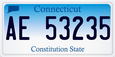 CT license plate AE53235
