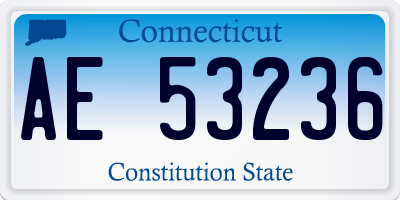 CT license plate AE53236