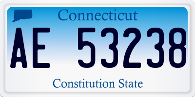 CT license plate AE53238