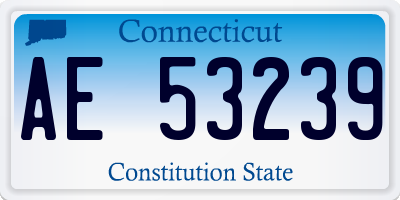CT license plate AE53239
