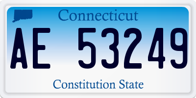 CT license plate AE53249