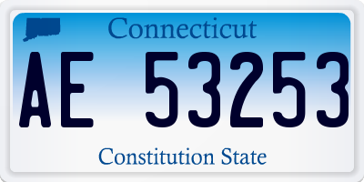 CT license plate AE53253