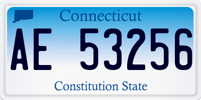 CT license plate AE53256