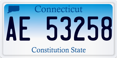 CT license plate AE53258
