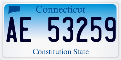 CT license plate AE53259