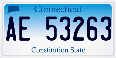 CT license plate AE53263