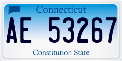 CT license plate AE53267