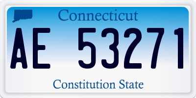 CT license plate AE53271