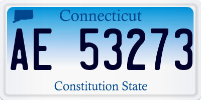CT license plate AE53273