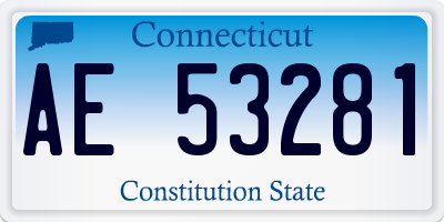 CT license plate AE53281