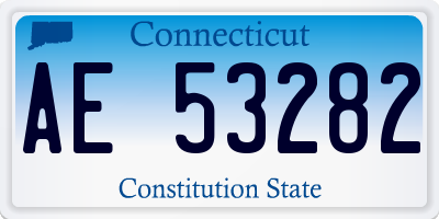 CT license plate AE53282