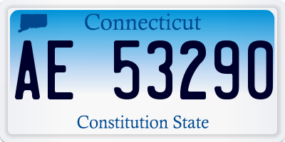 CT license plate AE53290