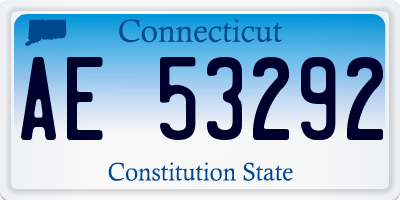 CT license plate AE53292