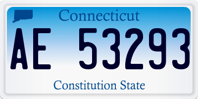 CT license plate AE53293