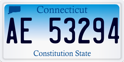CT license plate AE53294