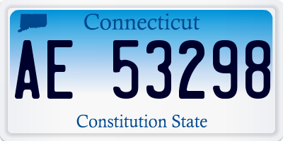 CT license plate AE53298