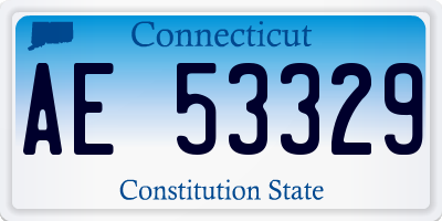 CT license plate AE53329