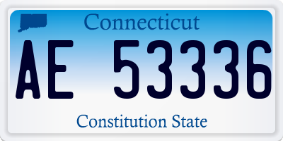 CT license plate AE53336
