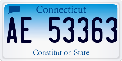 CT license plate AE53363