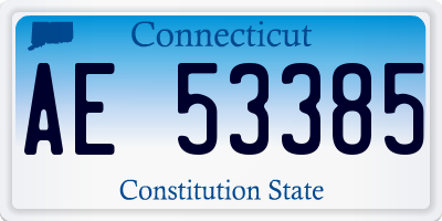 CT license plate AE53385