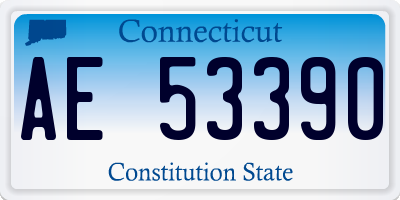 CT license plate AE53390