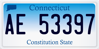 CT license plate AE53397