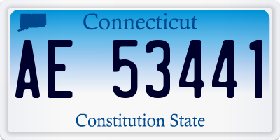 CT license plate AE53441