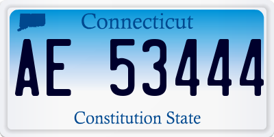 CT license plate AE53444
