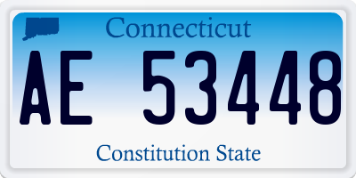 CT license plate AE53448