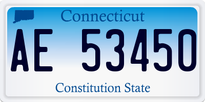 CT license plate AE53450