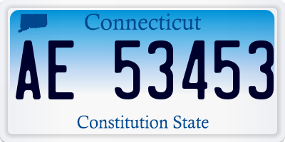 CT license plate AE53453