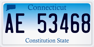 CT license plate AE53468