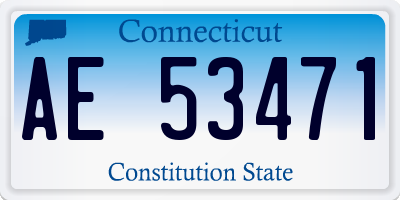 CT license plate AE53471