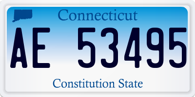 CT license plate AE53495