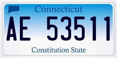 CT license plate AE53511