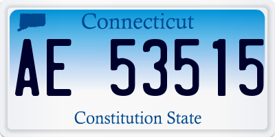 CT license plate AE53515