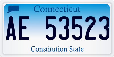 CT license plate AE53523