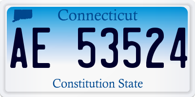 CT license plate AE53524